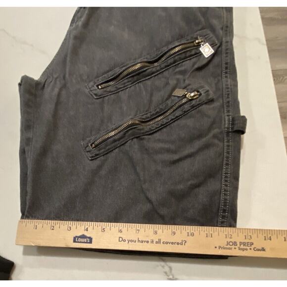 Y2k FOX JEANS Men's Cargo Shorts 34 - 38 Casual Black Denim Ace Spaces Zippers - Picture 14 of 14